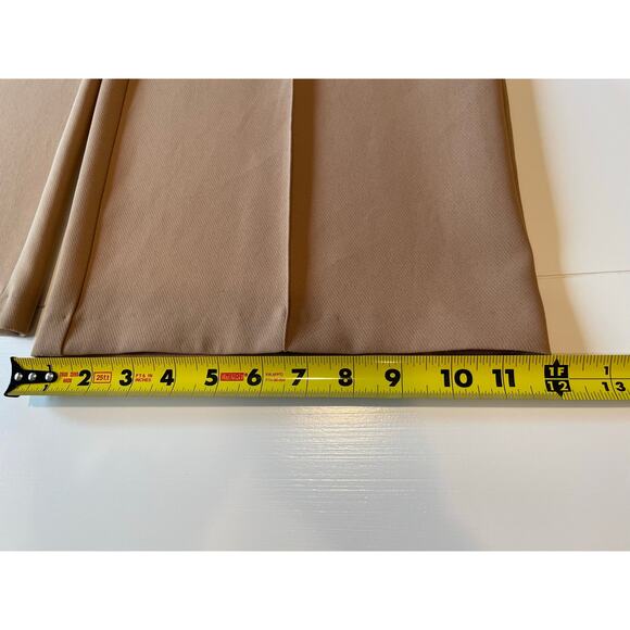 Topshop Wide Leg Pants Trousers High Rise Size 8 Tan Center Crease Closet Staple - Picture 13 of 14